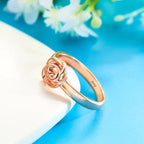 Custom Engraved Name Ring Rose Ring Gift for Women Valentines Gift