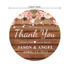Personalized Thank You Stickers Round Wedding Birthday Favor labels for Gifts