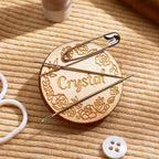 Personalized Flower Magnetic Needle Holder with Engraved Name Birthday Gift for Sewing Lovers