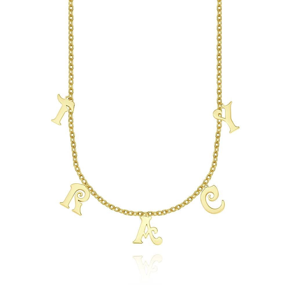 Personalized Sterling Silver Letter Initials Necklace Name Jewelry Necklaces