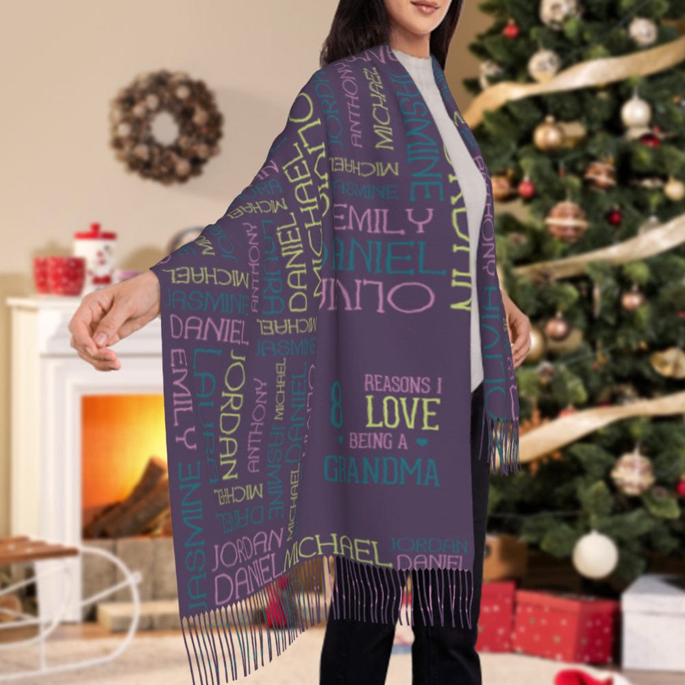 Custom Name Scarf Unisex Winter Scarf - 4 Colors