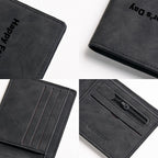Personalized Photo & Message Wallet – Custom Engraved PU Leather Wallet Birthday Gift Father's Day Gift Christmas Gift