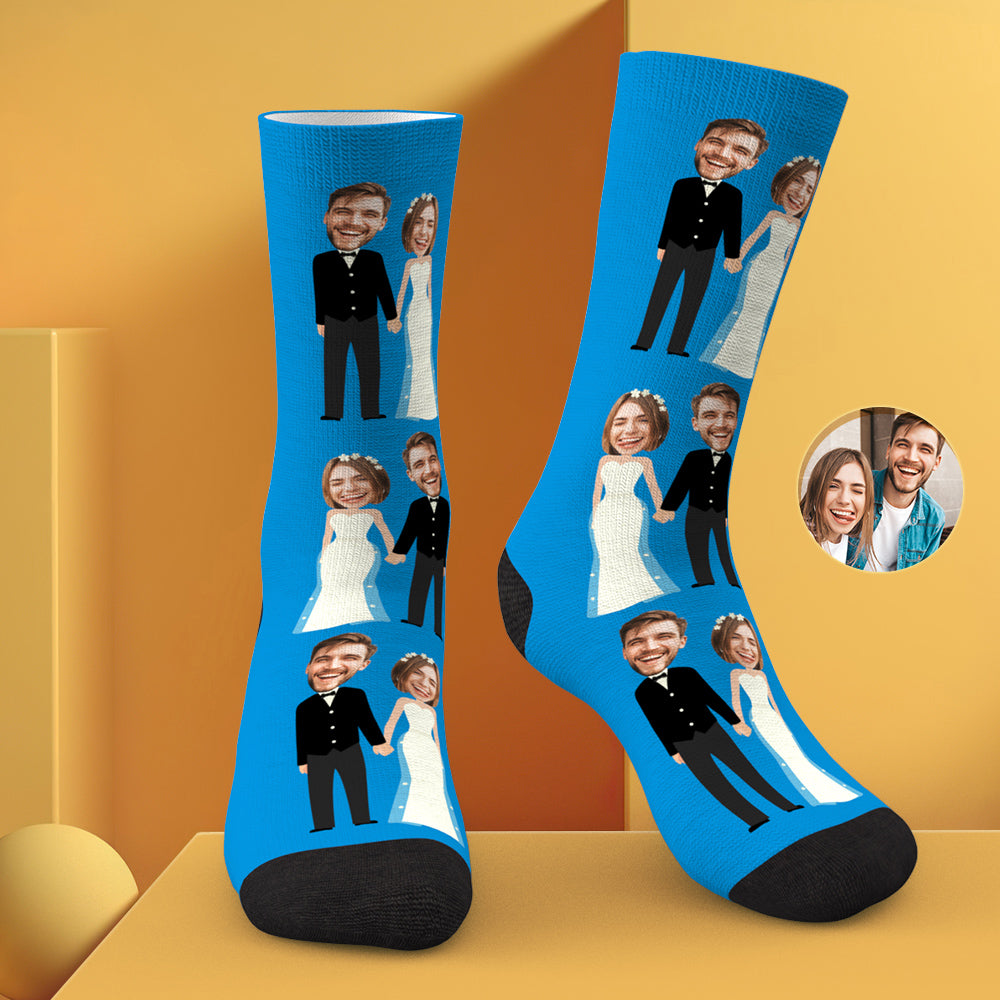 Custom Wedding Socks Funny Couple Socks