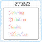 Custom Name Colorful Art Font Stickers Personalized Text Stickers for Stationery & School Supplies