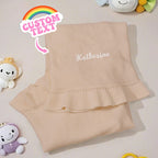 Personalized Baby Knitted Blanket Custom Baby Blanket with Embroidered Name Gift for Baby