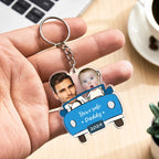 Personalized Drive Safe Keychain Custom Car Style Keychain Gifts for Dad