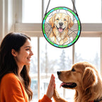 Personalized Pet Portrait Cat Memorial Suncatcher Ornament Stained Glass Style Keepsake