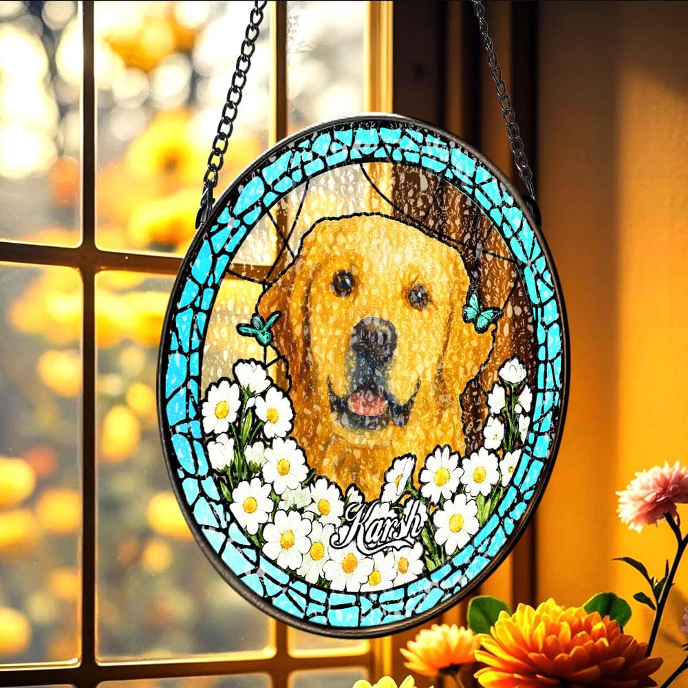 Suncatcher Ornament Love Feels Close Again Personalized Photo