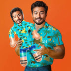 Personalized Blow Up Dolls Hawaiian Shirt Coconut Tree and Pineapple Funny Inflatable Man Printed Face for Party Favors