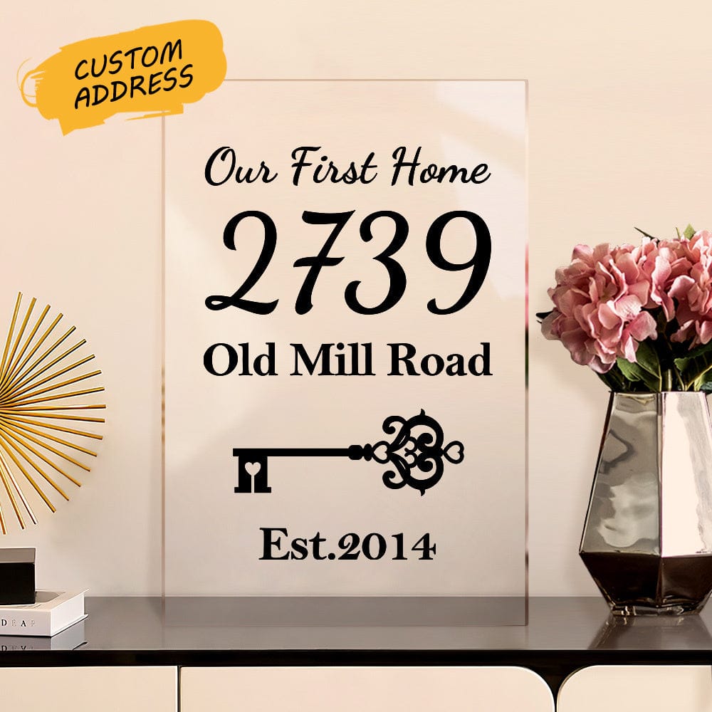 personalized acrylic home plaque for desk decor