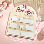Personalized Coquette Bow Baby Name Sign with Birth Information Baby Shower Gift for New Mom