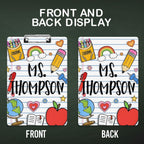 Custom Text Name Folder with Rainbow Stationery Design – Teacher's Day & Back to School Gift