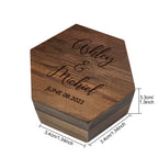 custom six styles customized hexagon wooden jewelry box wedding detail view