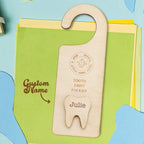 Personalized Wooden Tooth Fairy Door Hanger Teeth Holder Pick Up Box Home Decoration Gift for Kids
