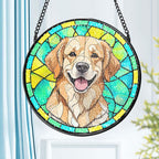 loss of dog gift suncatcher ornament personalized design window hanging keepsake detail view