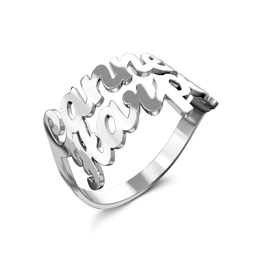 gifts for wife Heartfelt Surprise - Unique Memento - Double Names Ring - 925 Sterling Silver - gifts for wife - Anniversary v