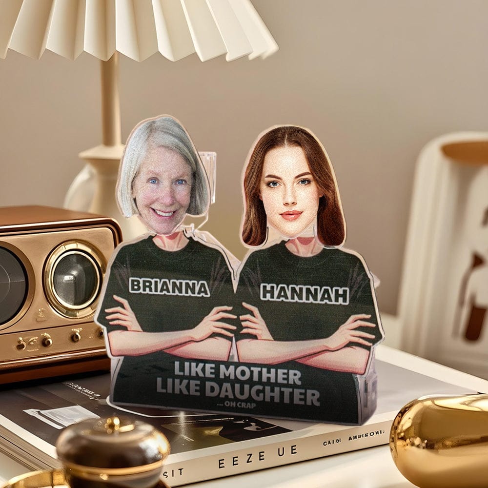 Smile Every Time It Shakes Mother's Day Gifts for Mom - Personalized Face Shaking Head Acrylic Standee for Desk Decor & Funny Surprises