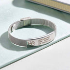 Personalized Emergency Medical Alert ID Bracelet with Text Adjustable Bracelet Gift for Diabetes Epilepsy Autism