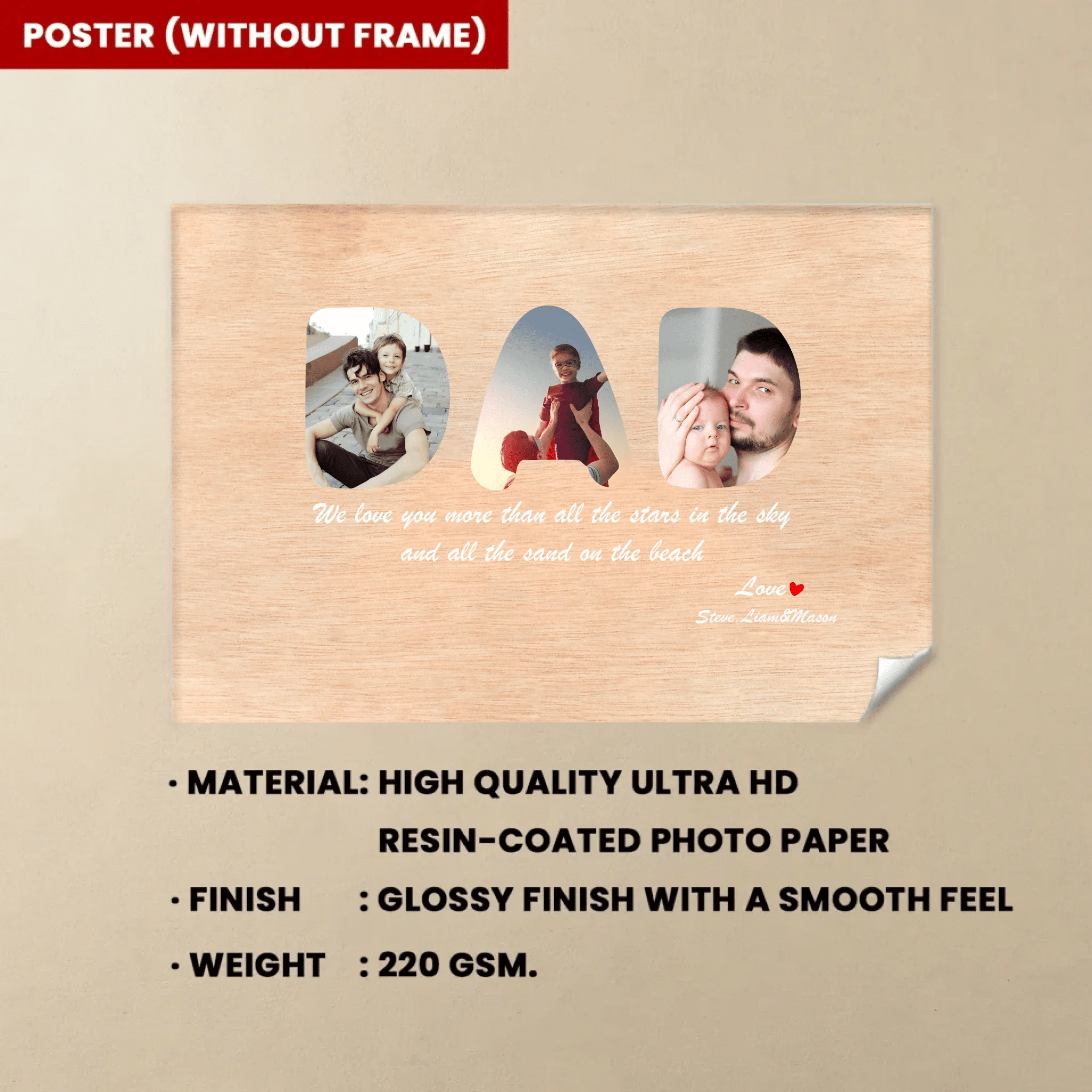 dad custom photo custom gift for dad personalized gift photo