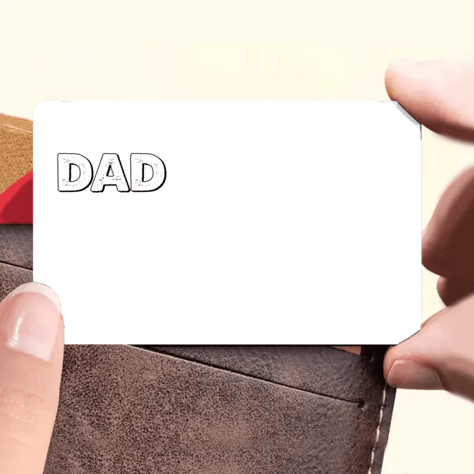 Dad Grandpa Papa Walking With Kids Half Nation Flag Personalized Horizontal Wallet Card , Gift For Dad, For Grandpa, For Husband 708346 - Q - DiyGiftly