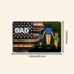 Dad Grandpa Papa Walking With Kids Half Nation Flag Personalized Horizontal Wallet Card , Gift For Dad, For Grandpa, For Husband 708346 - Q - DiyGiftly