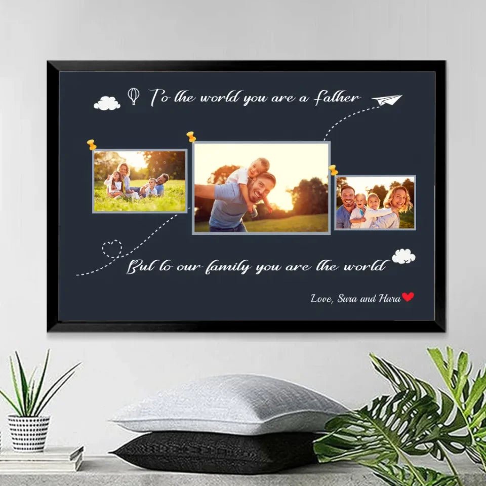 dad is the world custom photo custom gift for dad personalized gift