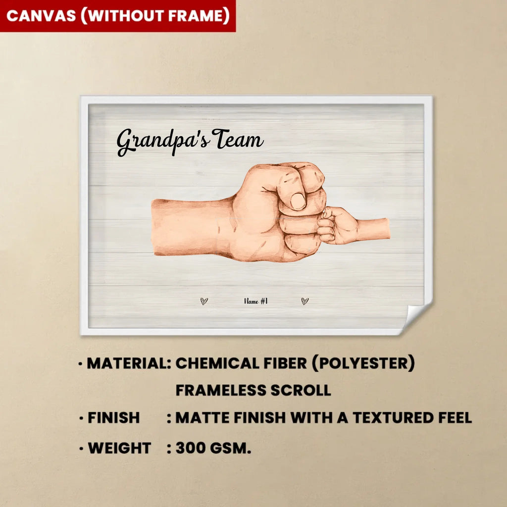 poster canvas wall art Together Were a Team family wall decor for dad