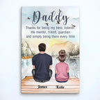 Daddy Thanks For Being My Hero, My Friend - Personalized Wrapped Canvas 713197 - 713360 - DiyGiftly