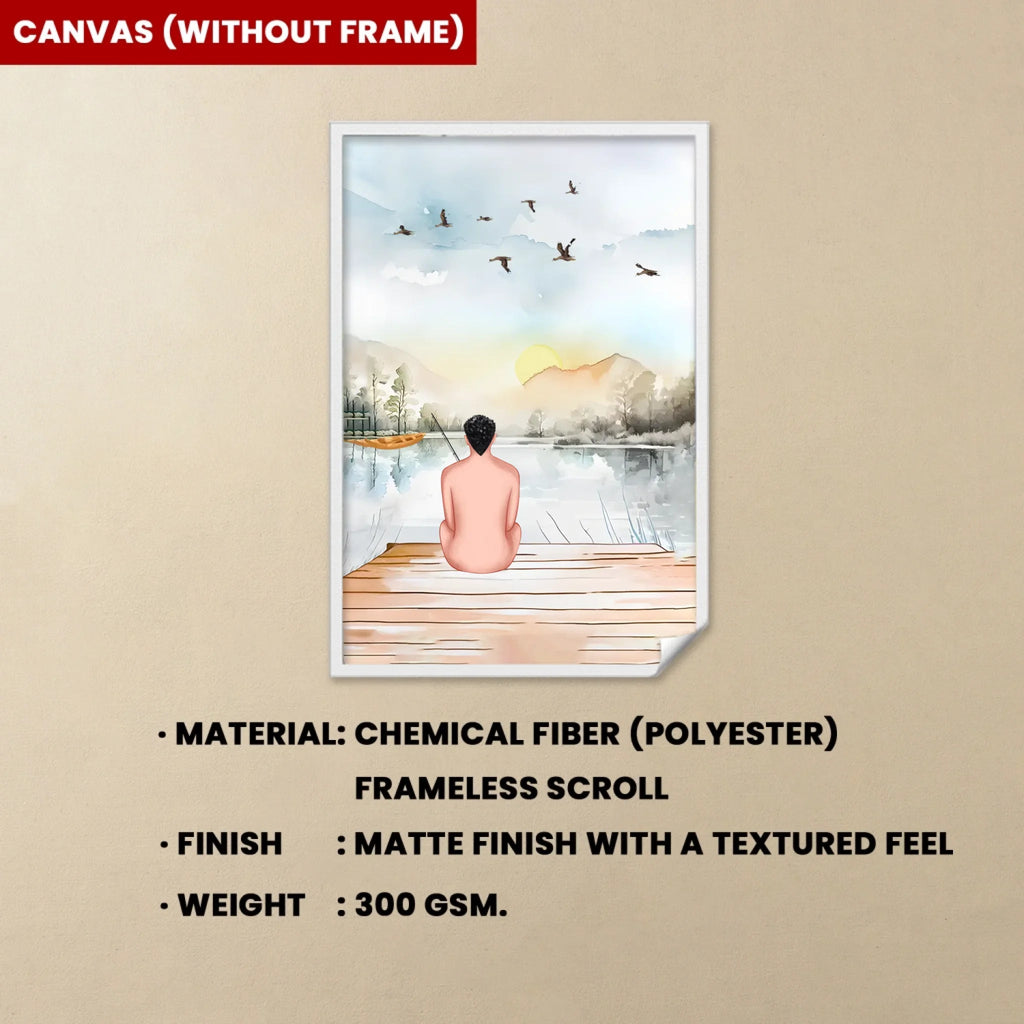 Daddy Thanks For Being My Hero, My Friend - Personalized Wrapped Canvas 713197 - 713360 - DiyGiftly