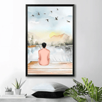 Daddy Thanks For Being My Hero, My Friend - Personalized Wrapped Canvas 713197 - 713360 - DiyGiftly