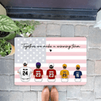 Daddy's Team Baseball Family Sitting Personalized Mat, Gift For Dad, Grandpa, Husband 708327 - D - DiyGiftly