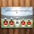 Daddy's Team Baseball Family Sitting Personalized Mat, Gift For Dad, Grandpa, Husband 708327 - D - DiyGiftly