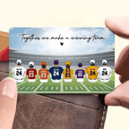 Daddy's Team Baseball Family Sitting Personalized Wallet Card , Gift For Dad, Grandpa, Husband 708327 - DiyGiftly