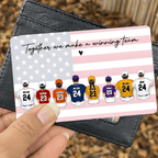 Daddy's Team Baseball Family Sitting Personalized Wallet Card , Gift For Dad, Grandpa, Husband 708327 - DiyGiftly