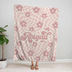 Daisy Personalized Name Blanket, Retro Custom blanket gift, Birthday Gift, Blanket Gift, Toddler Christmas Gift, Custom Blanket Present 70055424 - DiyGiftly