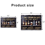 Days Start With T - Personalized Wine Rectangle Metal Sign 739349 - 739440 - DiyGiftly
