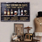 Days Start With T - Personalized Wine Rectangle Metal Sign 739349 - 739440 - DiyGiftly