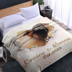 Custom Heart Shaped Photo Blanket Personalized Couple Blanket