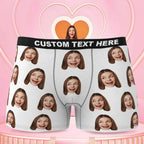 personalized face photo boxer shorts soft stretch comfort gift for boyfriend