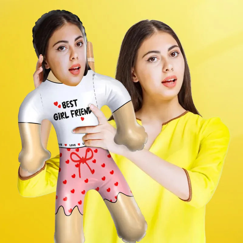 Custom Face & Text Blow Up Dolls Funny Inflatable Balloon Custom Air Doll for Party Favors