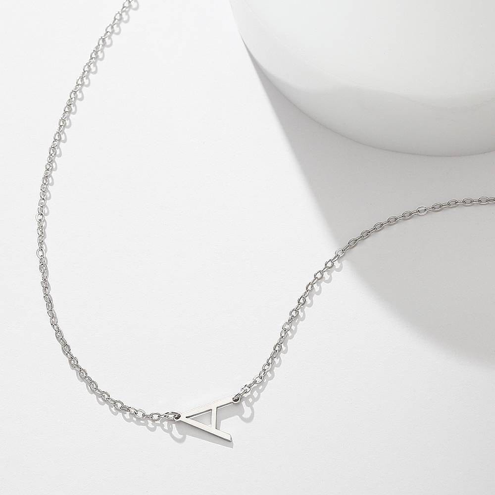Custom Initial Letter Necklace S925 Silver