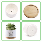 Custom Flower Planter Pot Personalized Text Ceramic Succulent Plant Pot