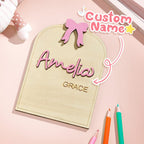 Personalized Coquette Bow Baby Name Sign with Birth Information Baby Shower Gift for New Mom
