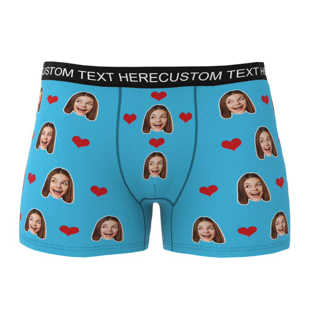 Custom Heart Face Boxer Briefs Men's Underwear