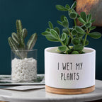 Custom Flower Planter Pot Personalized Text Ceramic Succulent Plant Pot