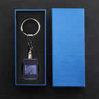 Personalized Photo Rectangle Crystal Keychain With LED Light