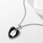 Custom Photo Engraved Necklace Heart Tag Gifts for Couple