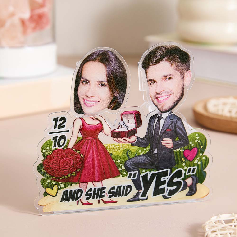 personalized bobblehead bring joy desk figurine wedding couple face propose shaking display