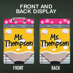 Custom Text Name Folder with Pencil Design – Teacher's Day & Back to School Gift