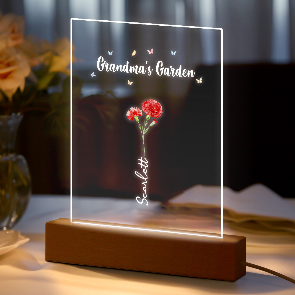 grandmas garden of love night light mothers day gift for grandma